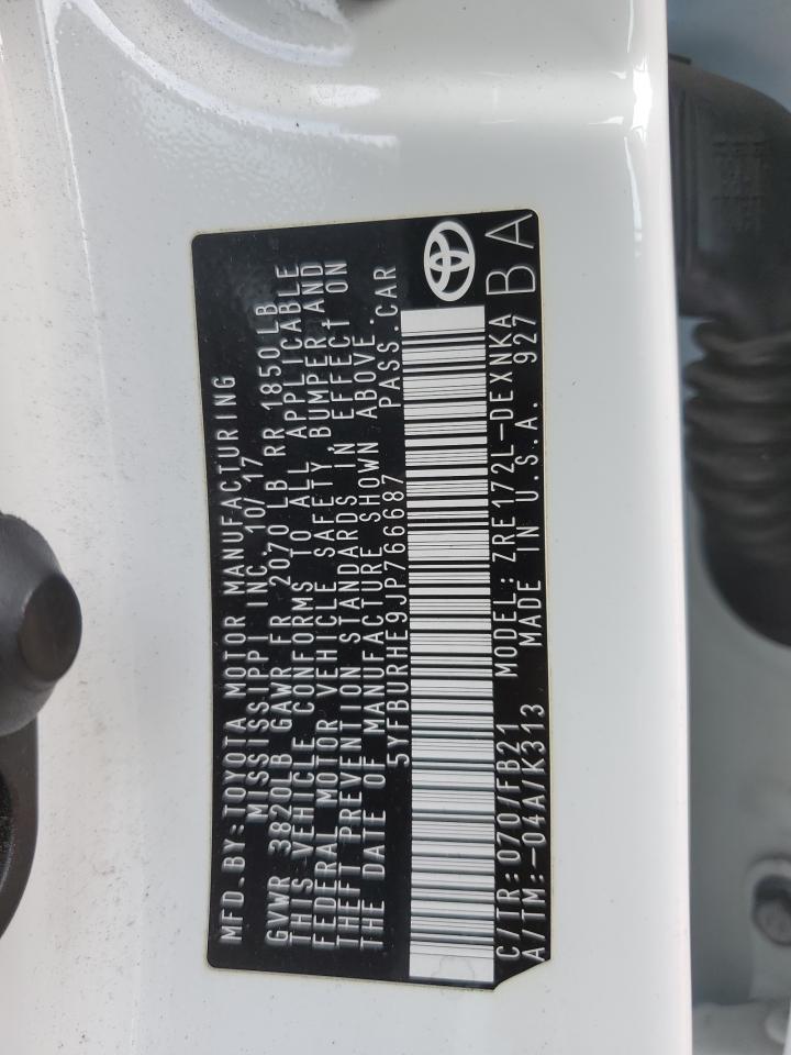 2018 TOYOTA COROLLA