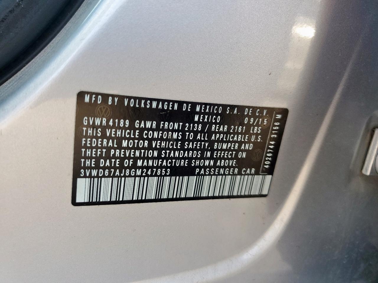 2016 VOLKSWAGEN JETTA