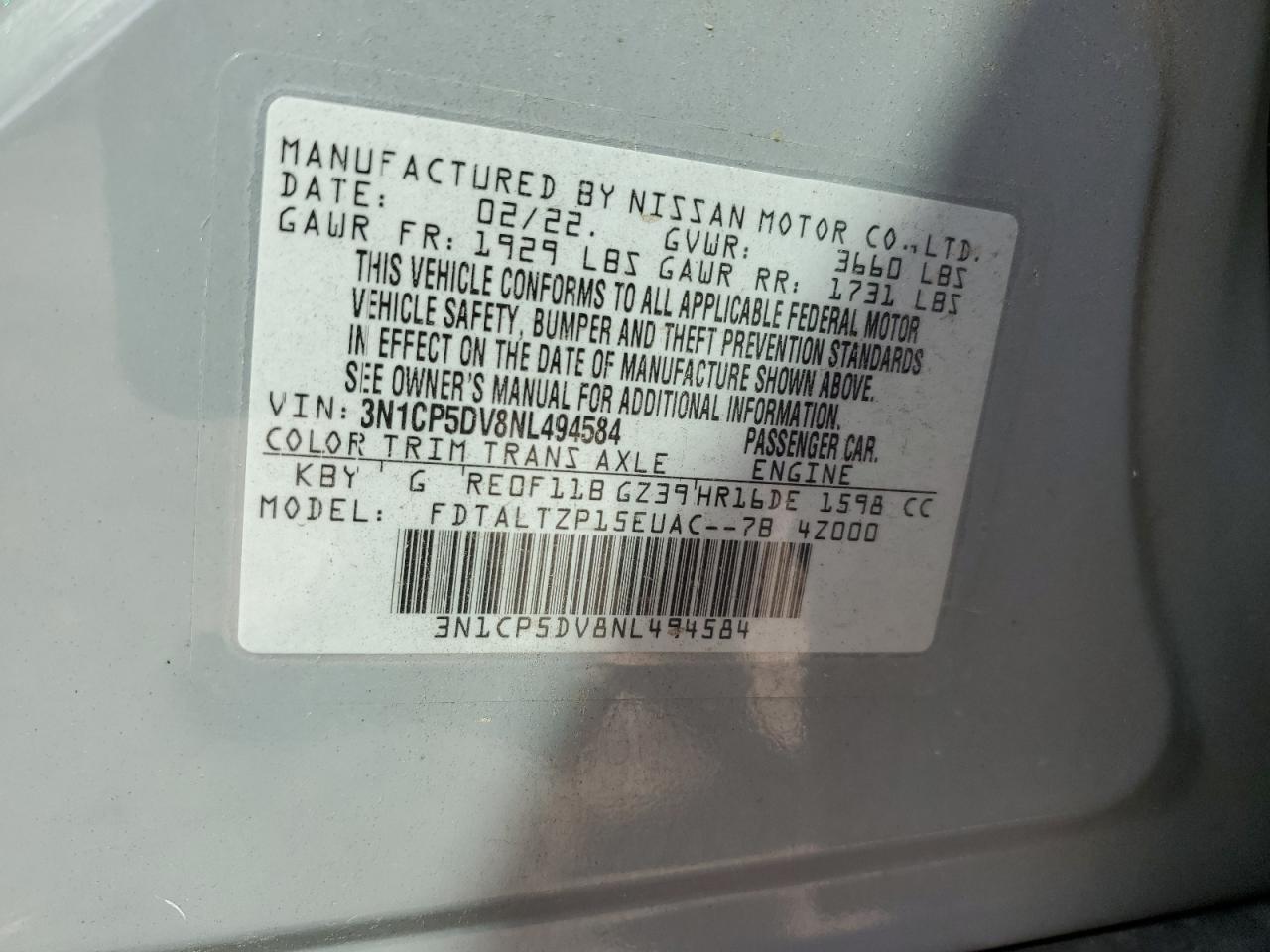 2022 NISSAN KICKS