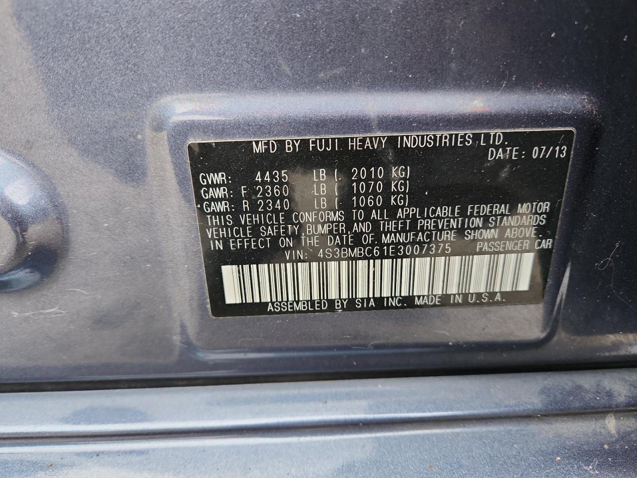 2014 SUBARU Legacy