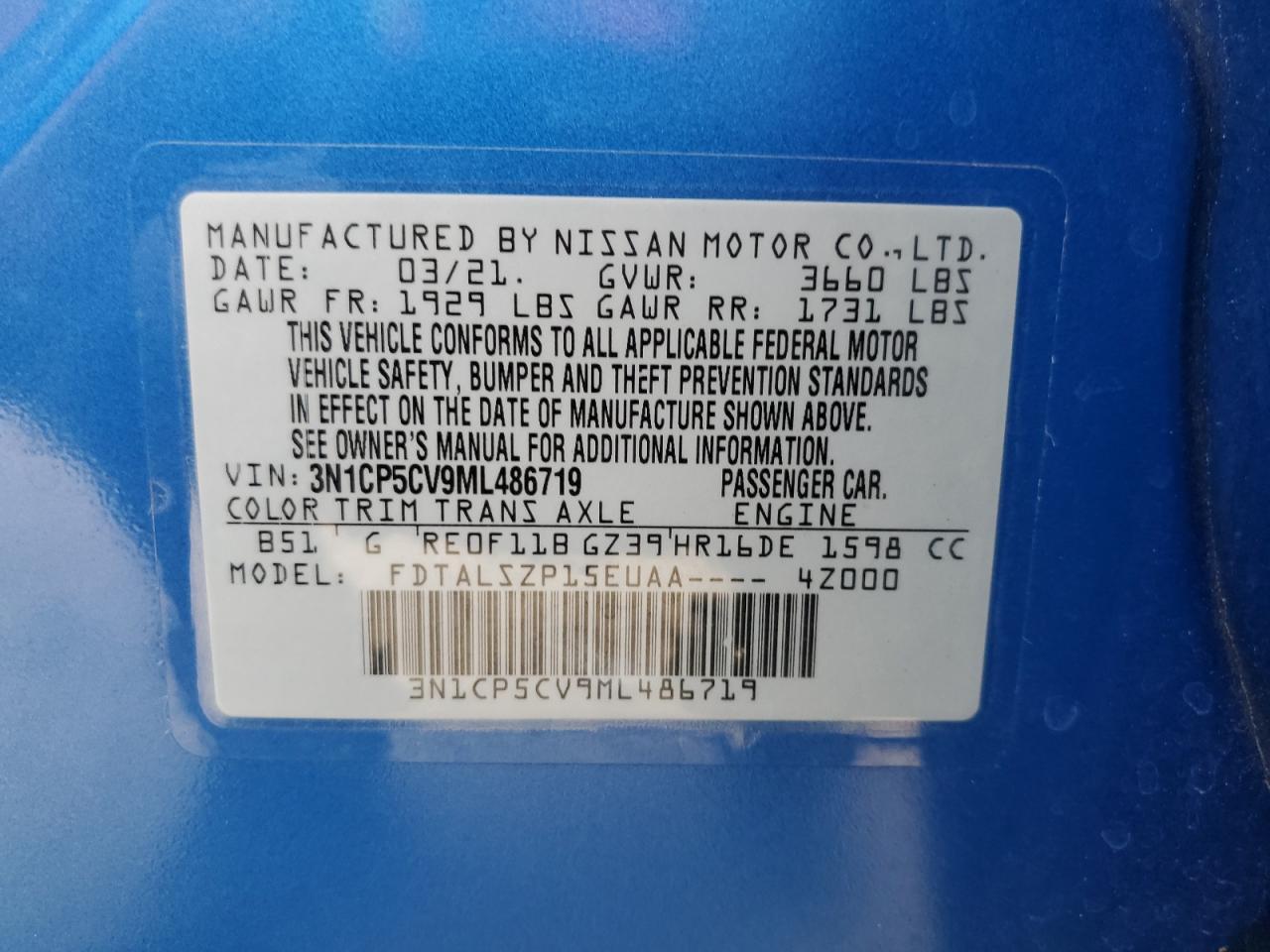2021 NISSAN KICKS