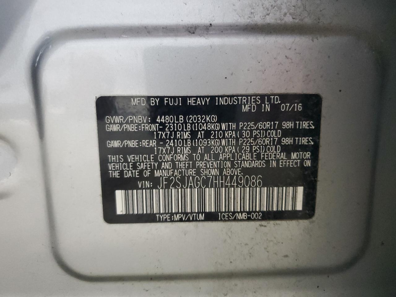 2017 SUBARU FORESTER
