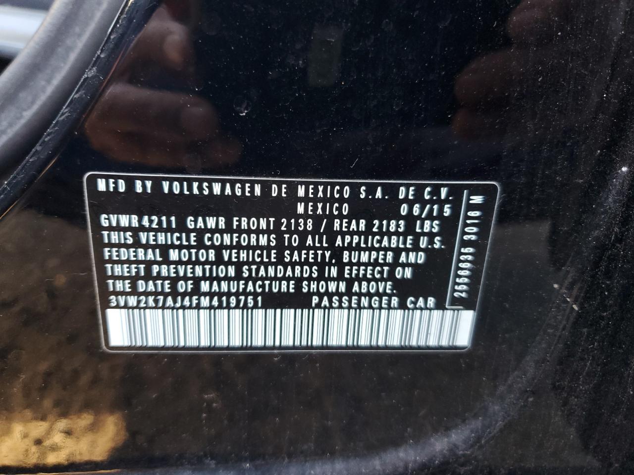 2015 VOLKSWAGEN JETTA