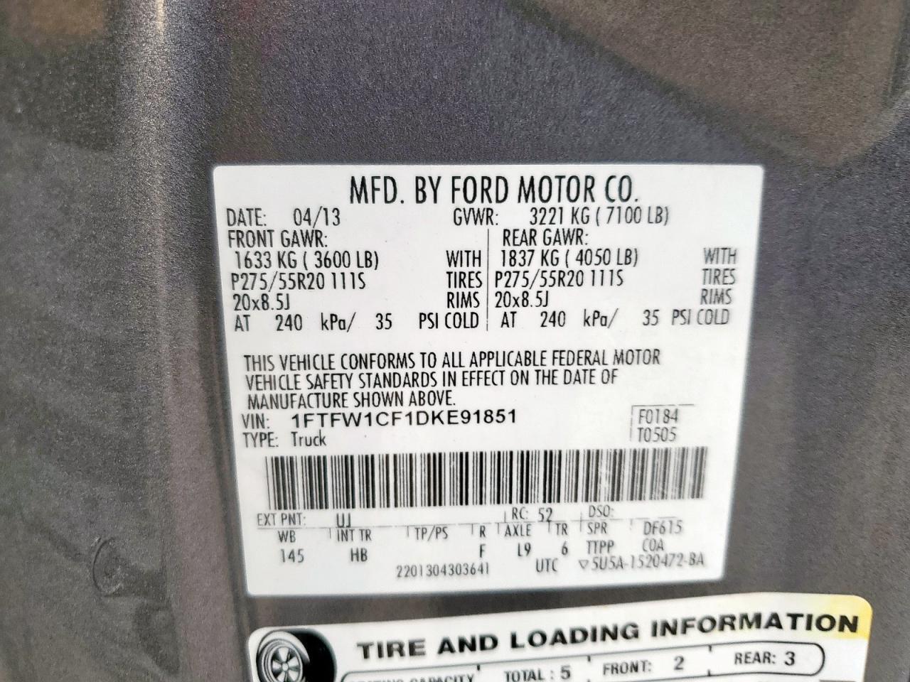 2013 FORD F-150