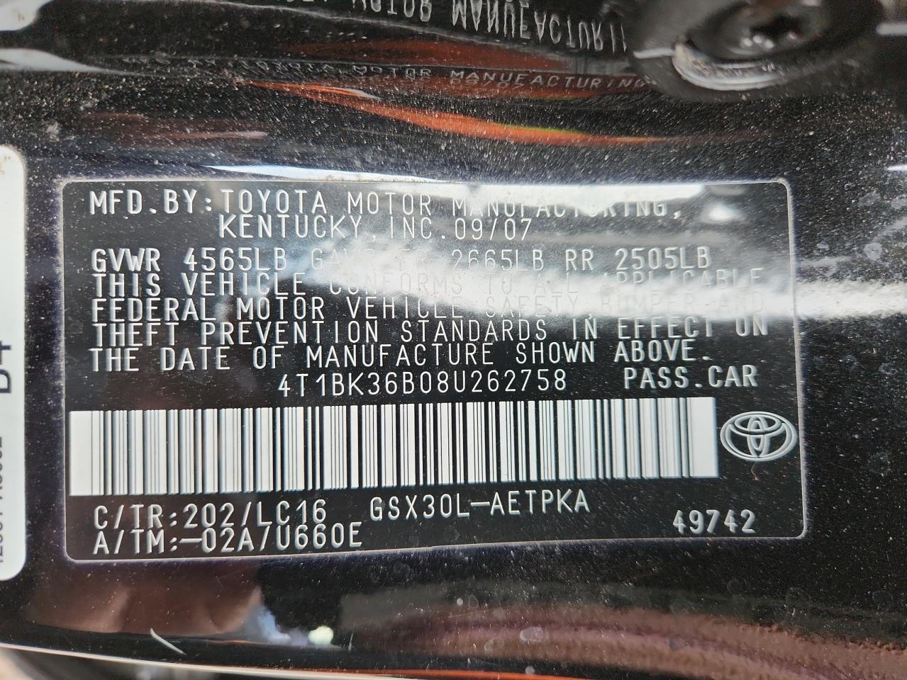 2008 TOYOTA Avalon