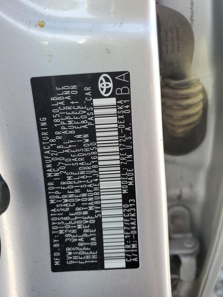2018 TOYOTA COROLLA