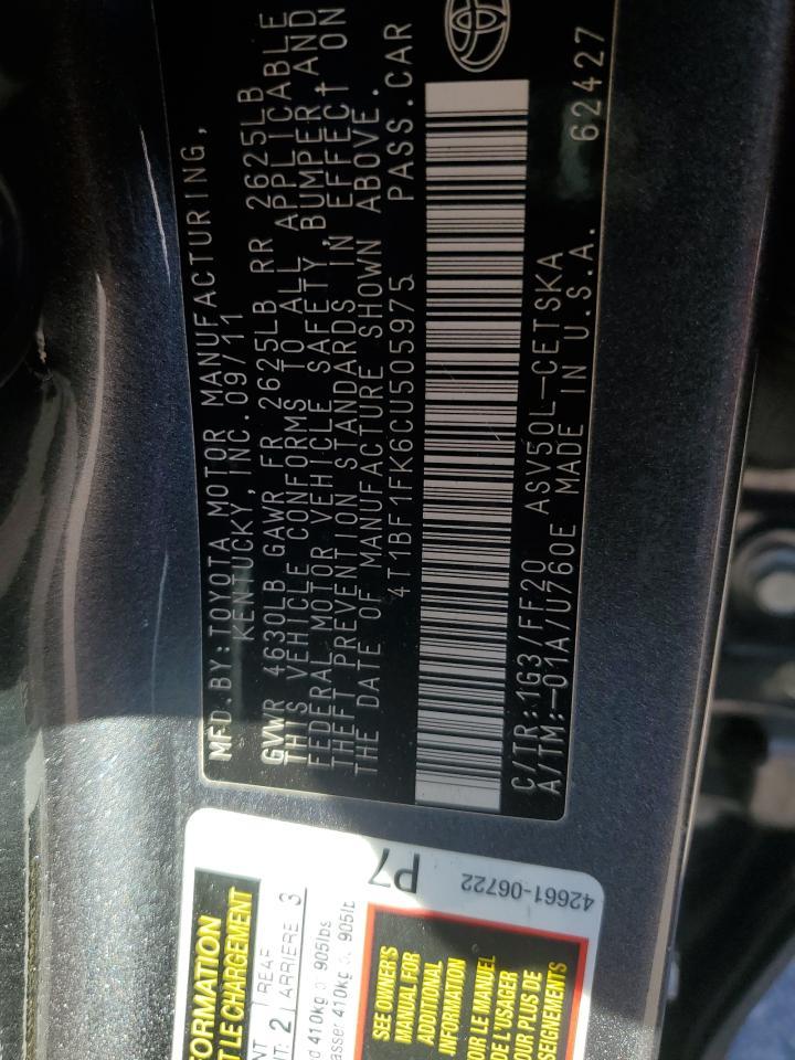 2012 TOYOTA CAMRY