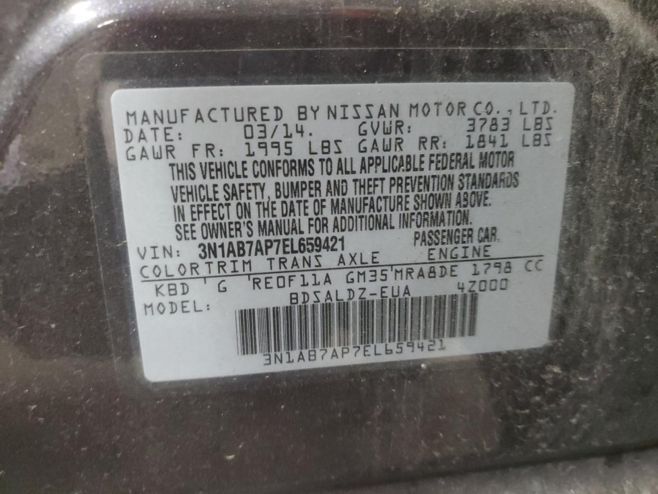 2014 NISSAN SENTRA