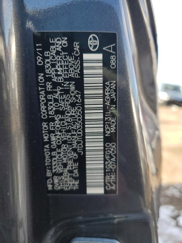 2012 TOYOTA YARIS