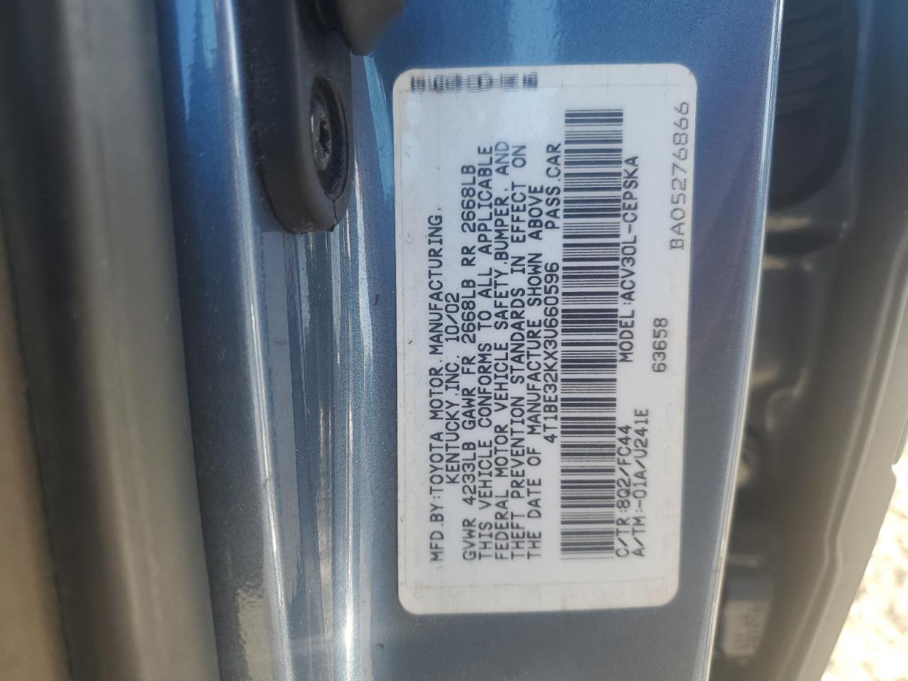 2003 TOYOTA CAMRY