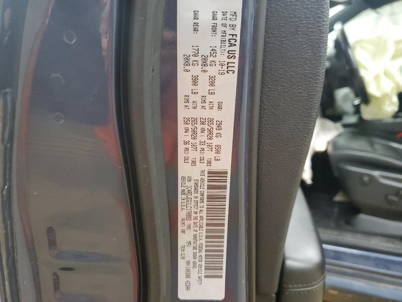 2020 DODGE DURANGO