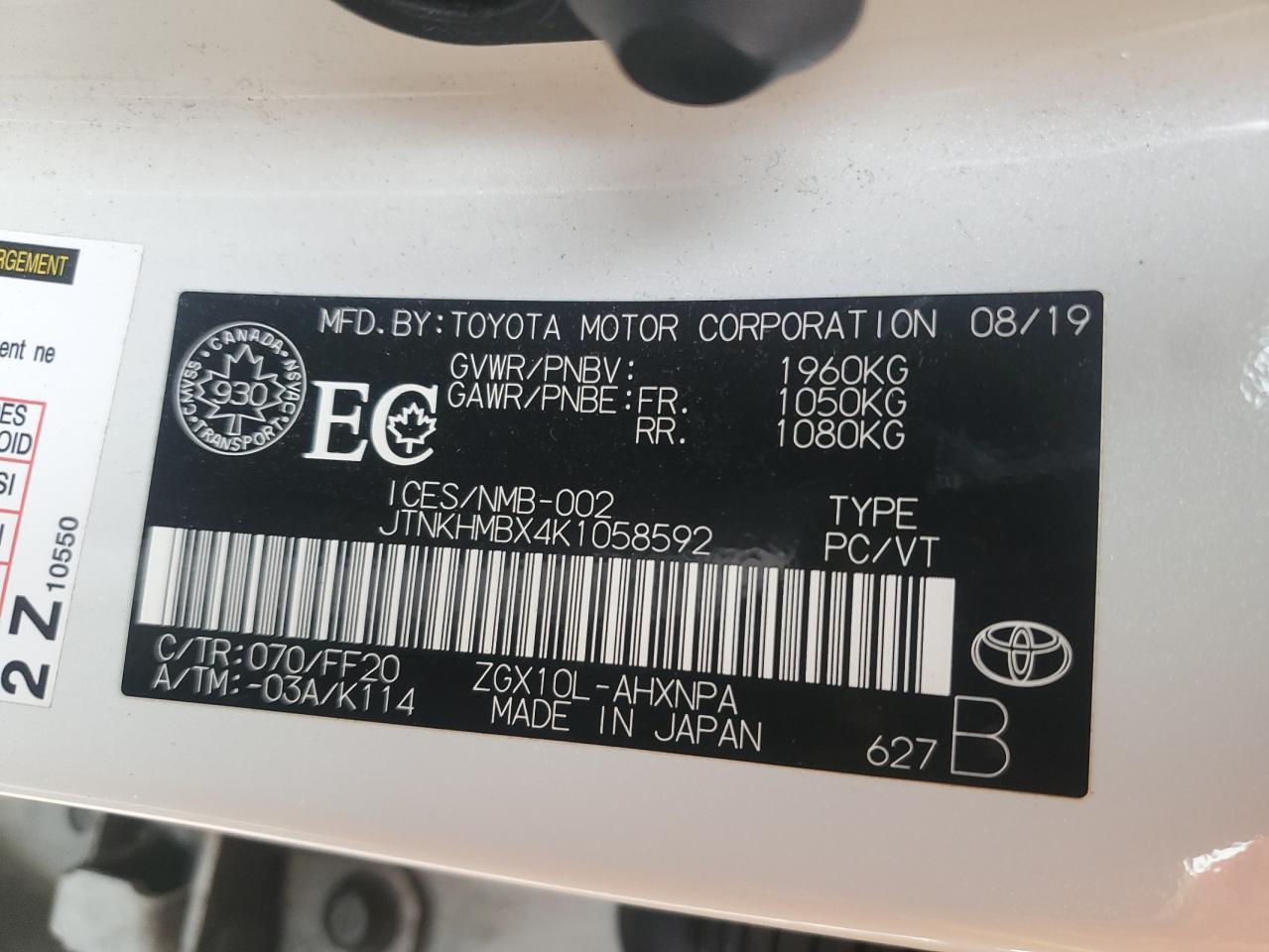 2019 TOYOTA C-HR