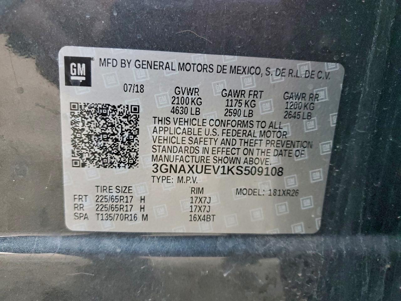 2019 CHEVROLET EQUINOX