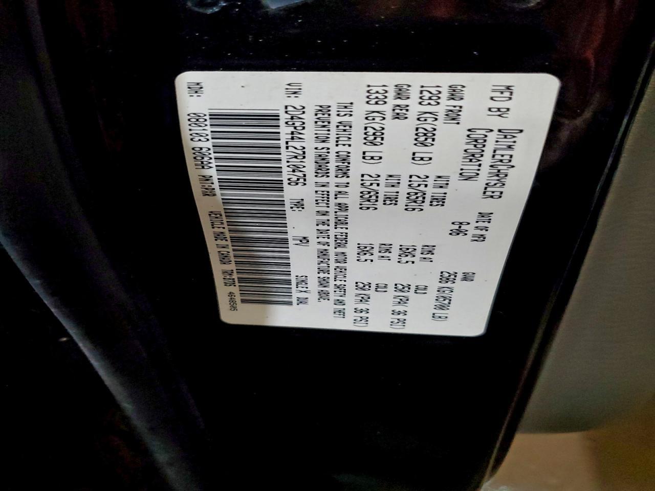 2007 DODGE GRAND CARAVAN