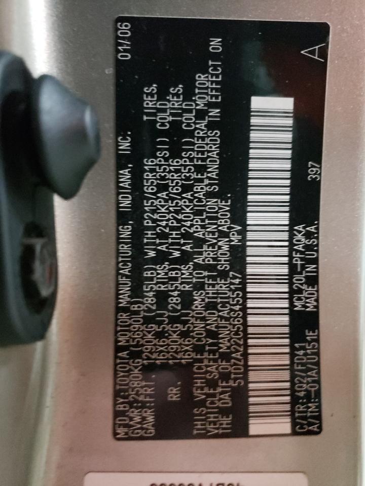 2006 TOYOTA SIENNA