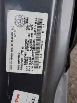 2016 HONDA ODYSSEY
