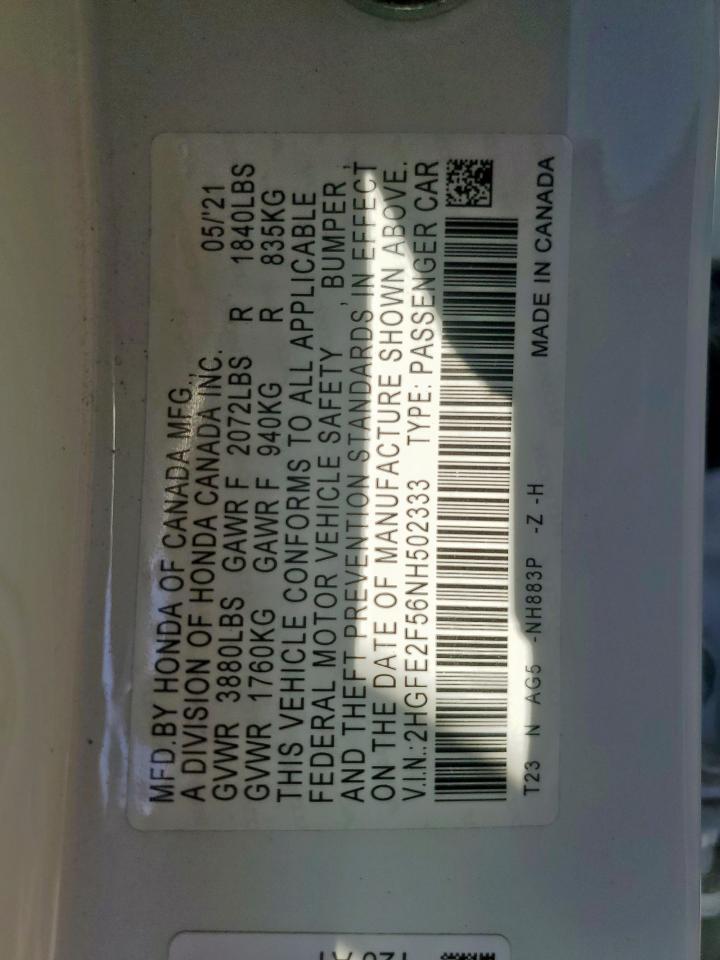 2022 HONDA CIVIC