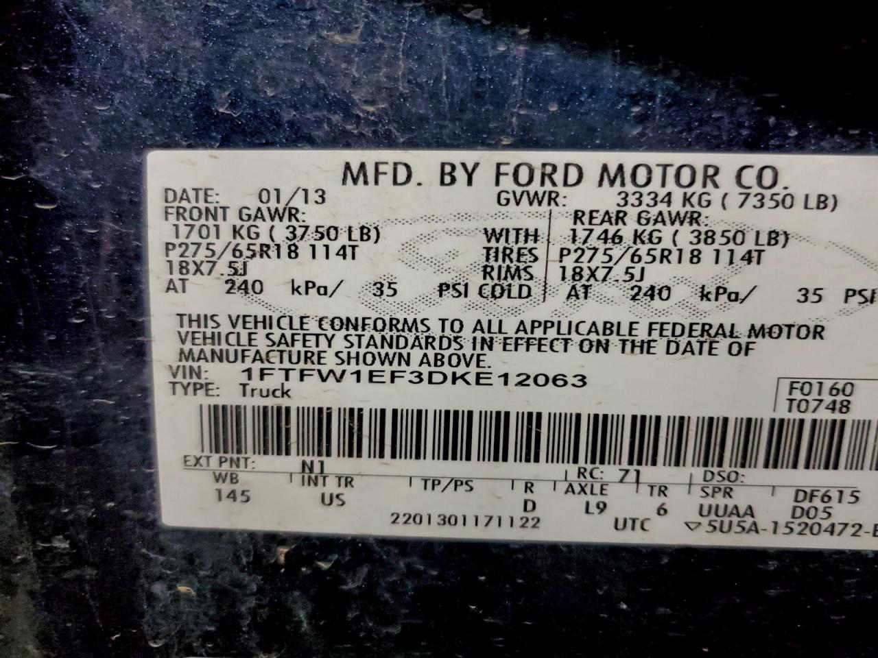 2013 FORD F-150