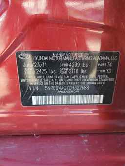 2012 HYUNDAI SONATA