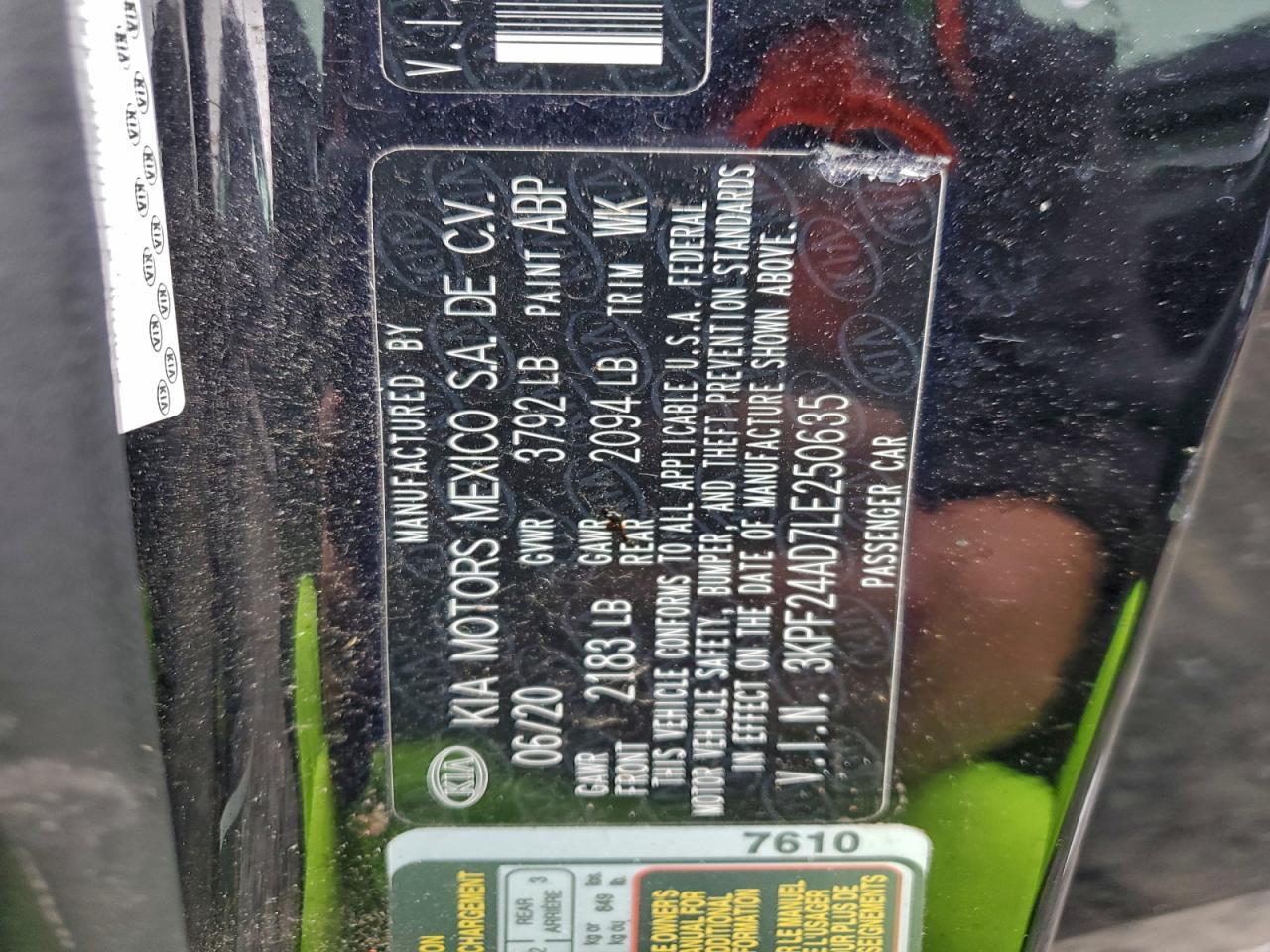 2020 KIA FORTE