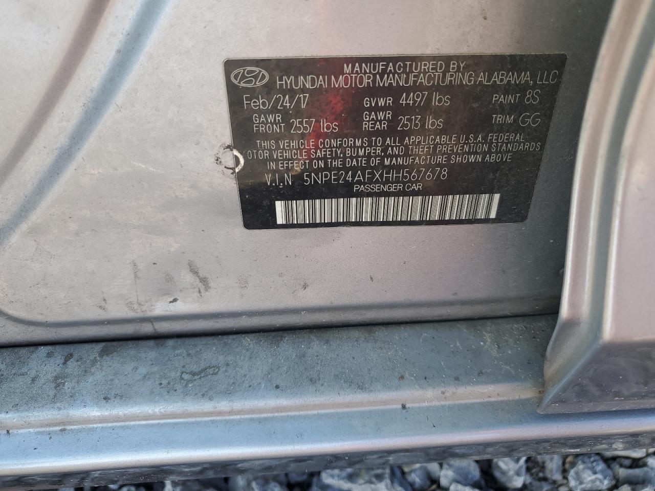 2017 HYUNDAI SONATA