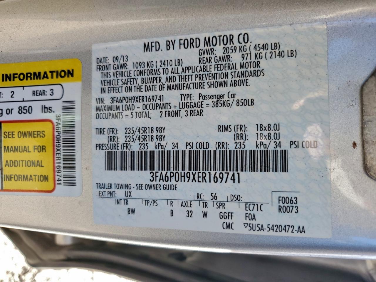 2014 FORD FUSION