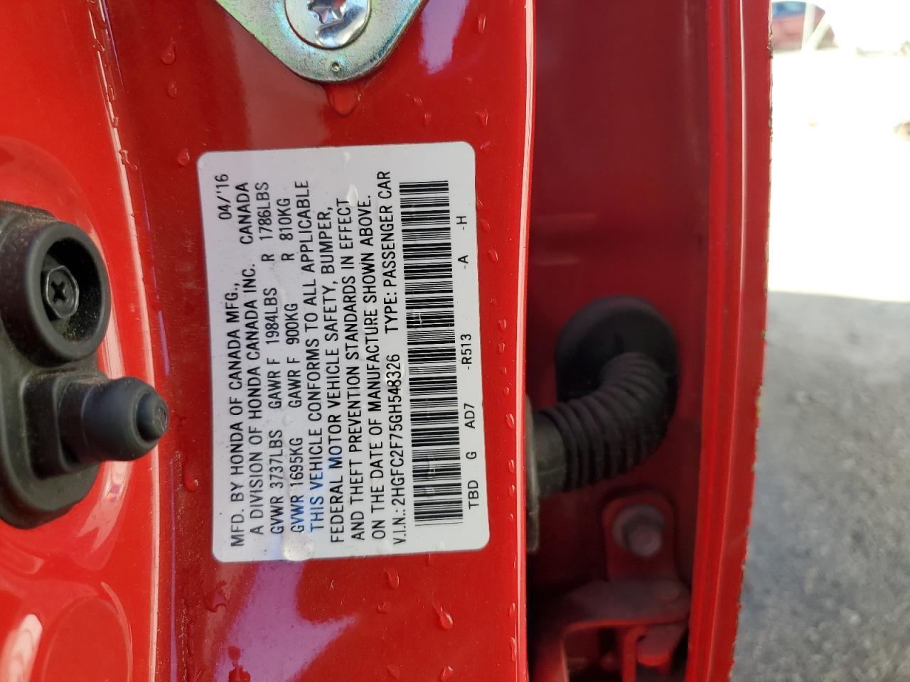 2016 HONDA CIVIC
