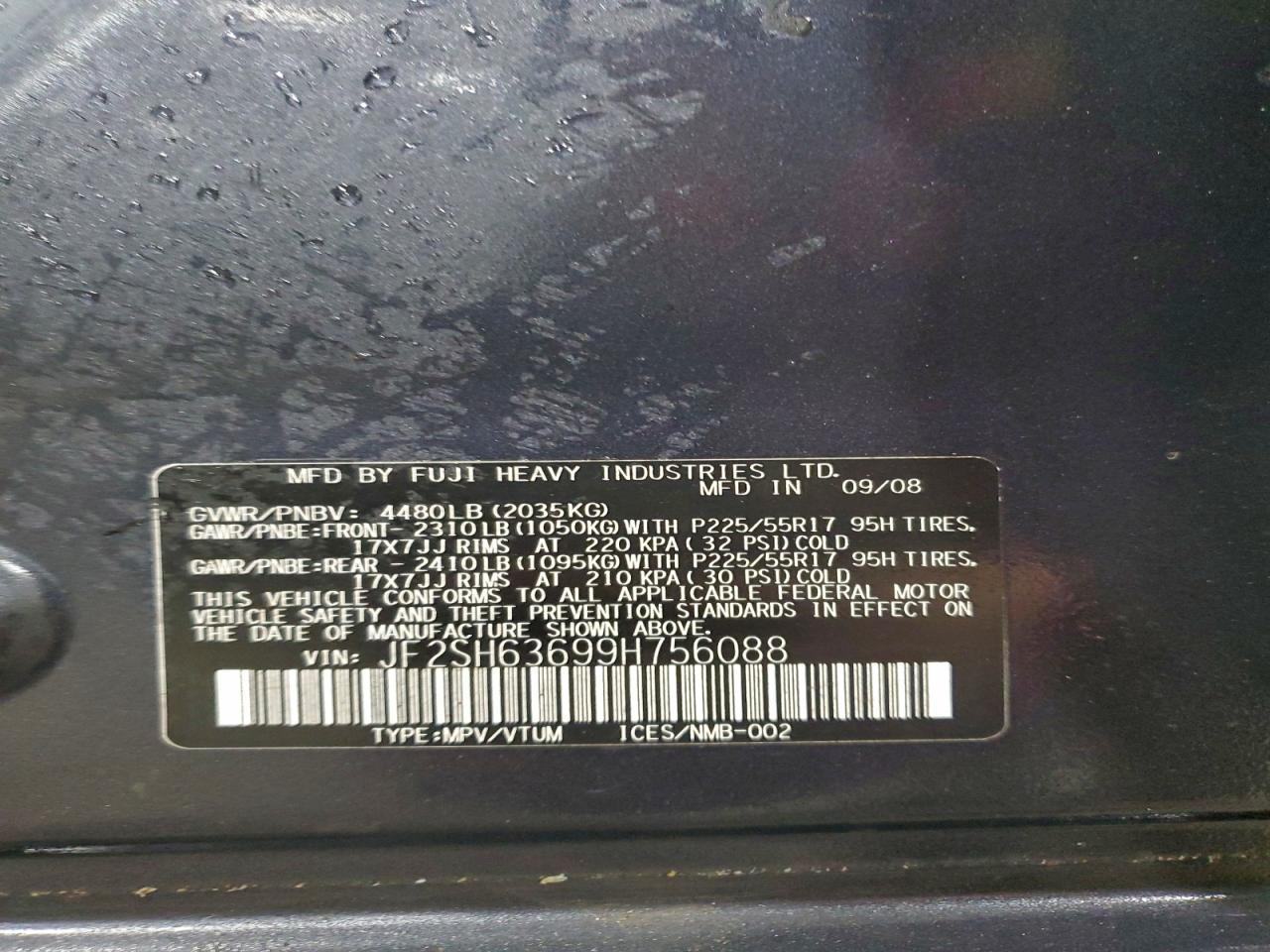 2009 SUBARU FORESTER