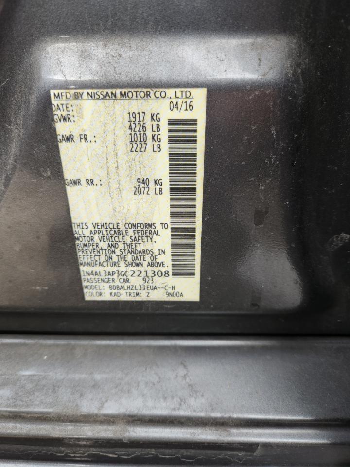 2016 NISSAN ALTIMA