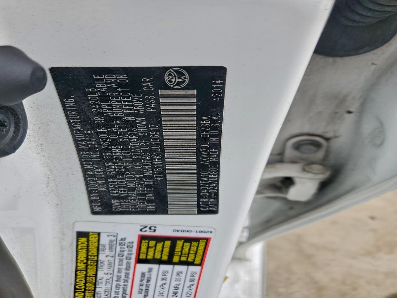 2018 TOYOTA CAMRY