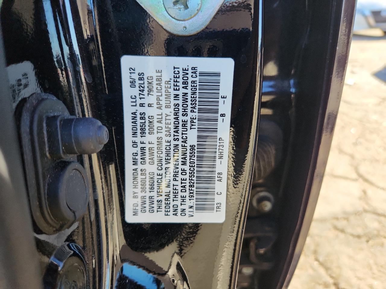 2012 HONDA CIVIC