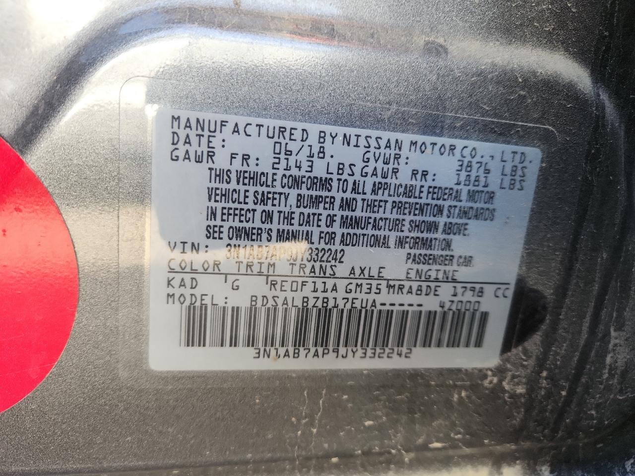 2018 NISSAN SENTRA