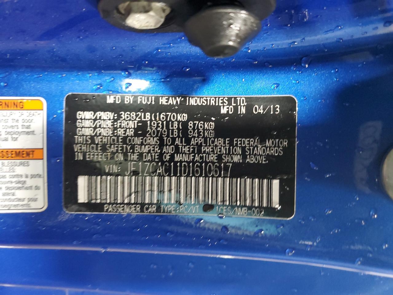 2013 SUBARU BRZ