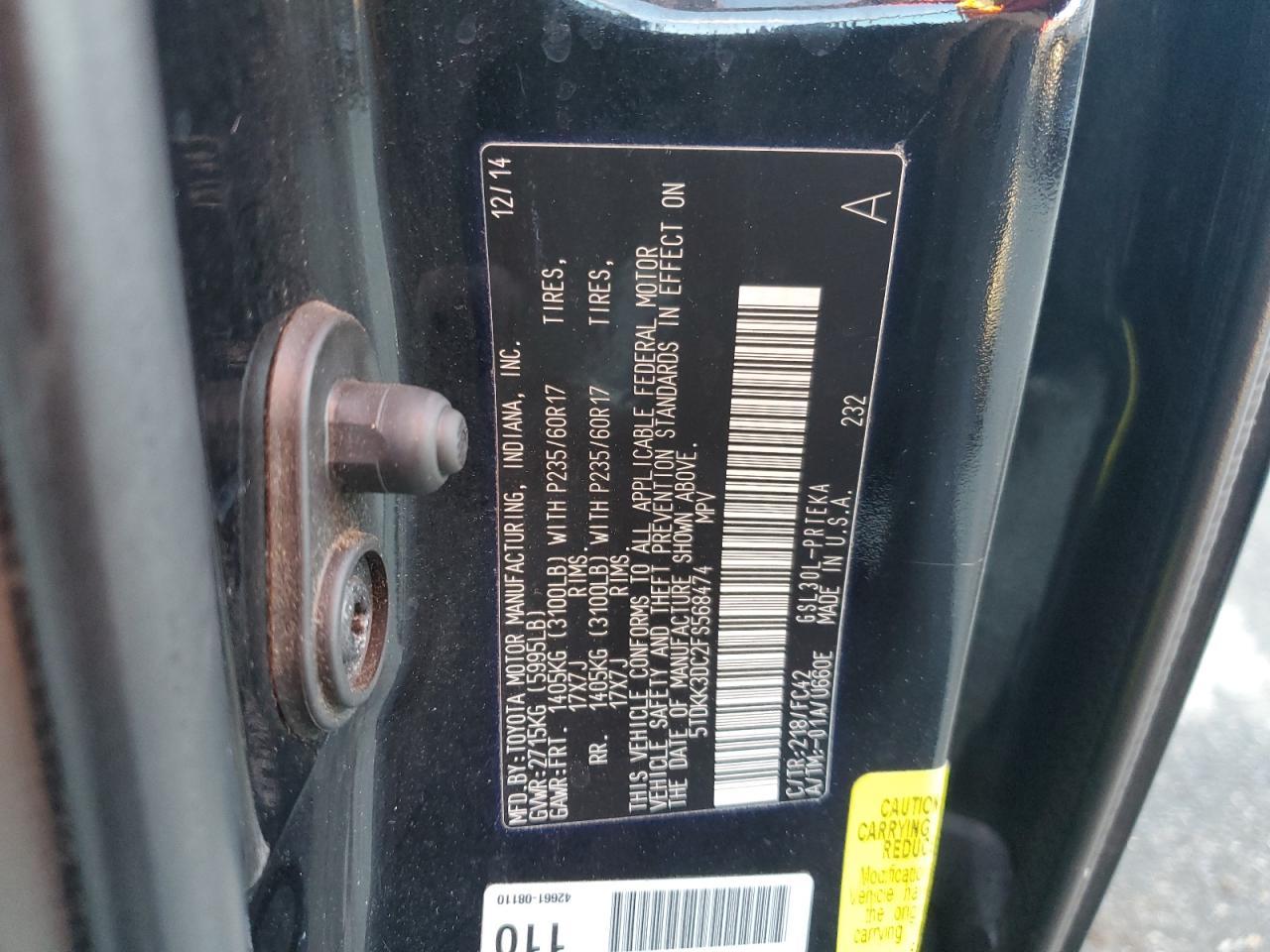 2015 TOYOTA SIENNA