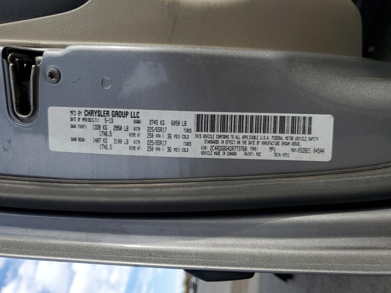 2013 DODGE GRAND CARAVAN