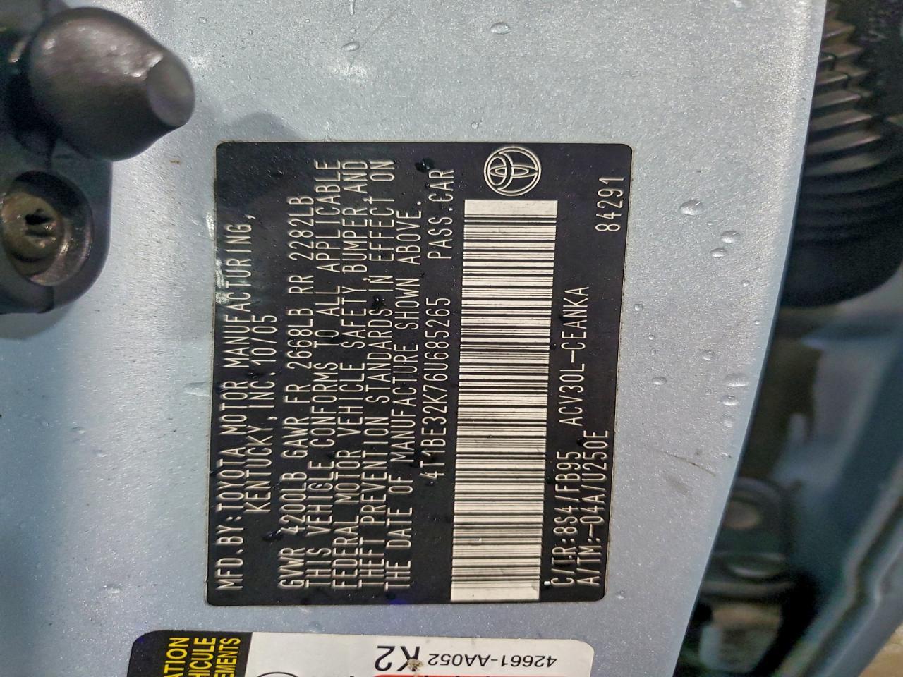 2006 TOYOTA CAMRY
