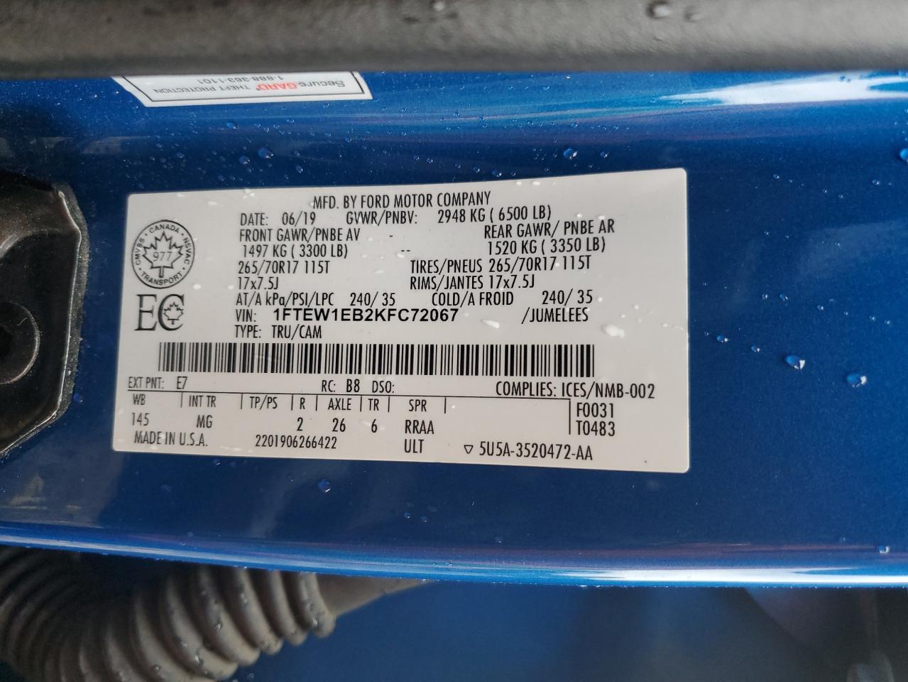 2019 FORD F-150
