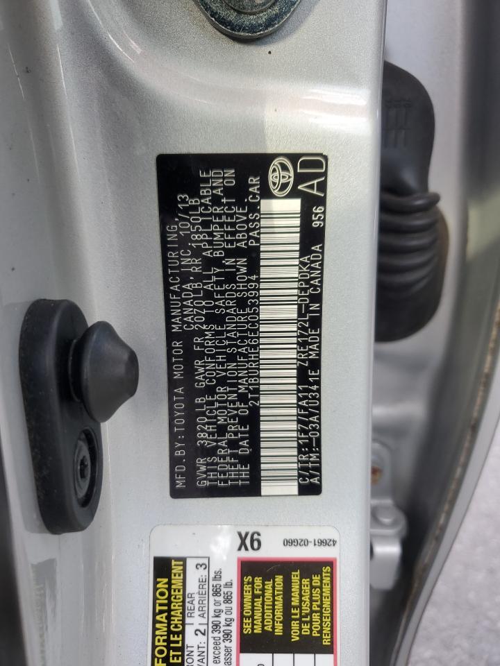 2014 TOYOTA COROLLA