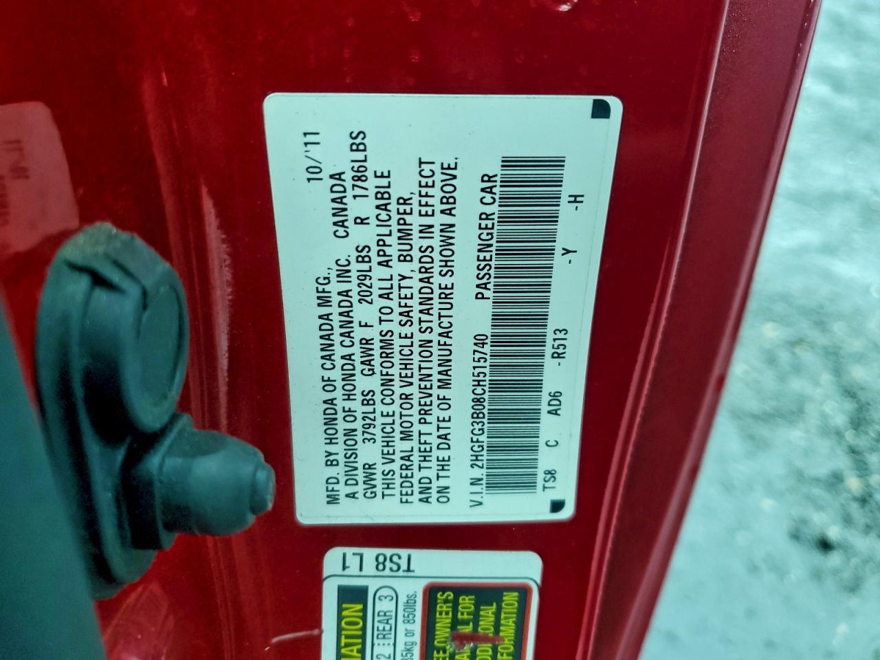 2012 HONDA CIVIC