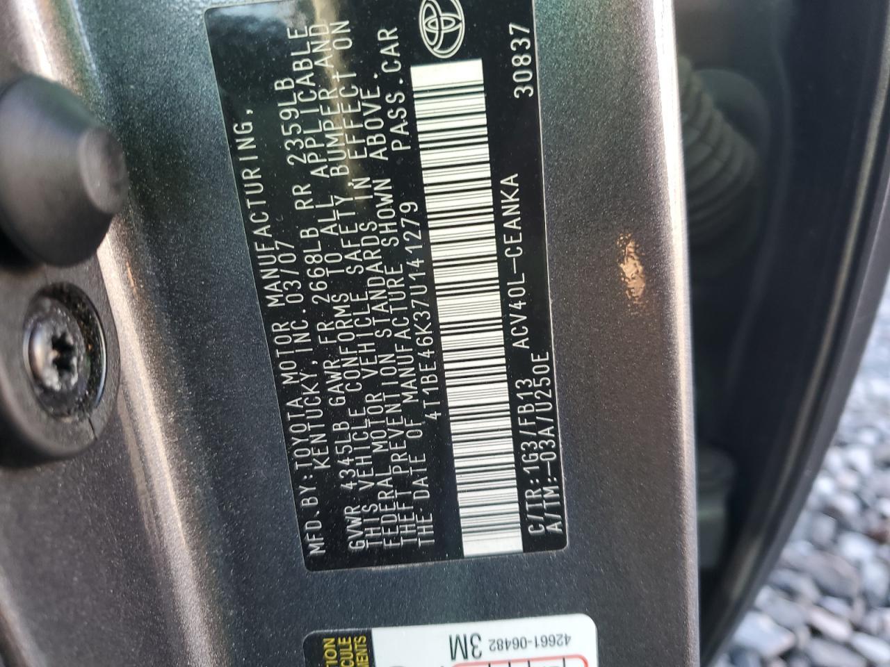 2007 TOYOTA CAMRY