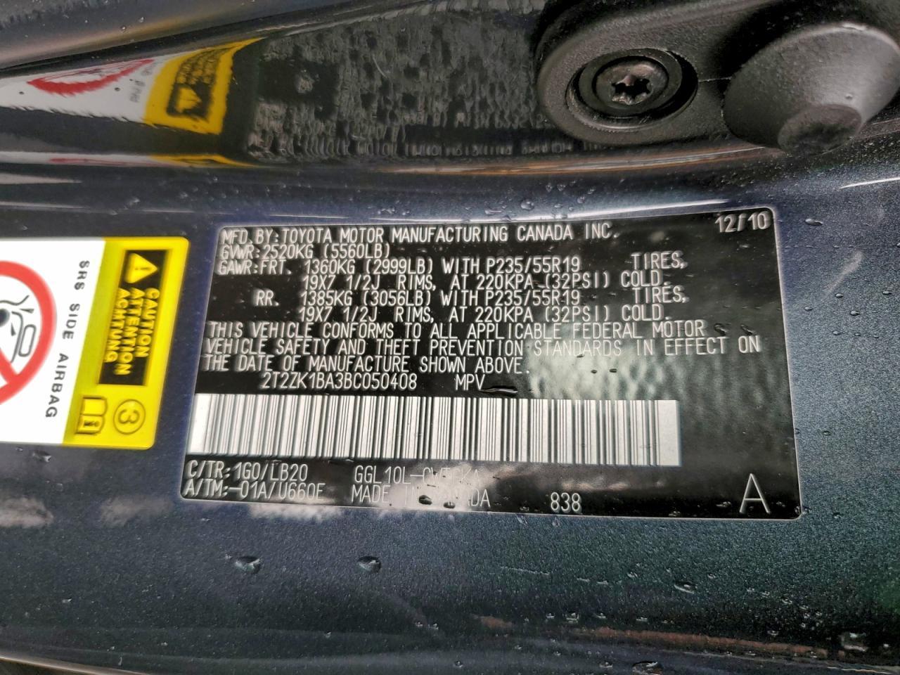 2011 LEXUS RX 350