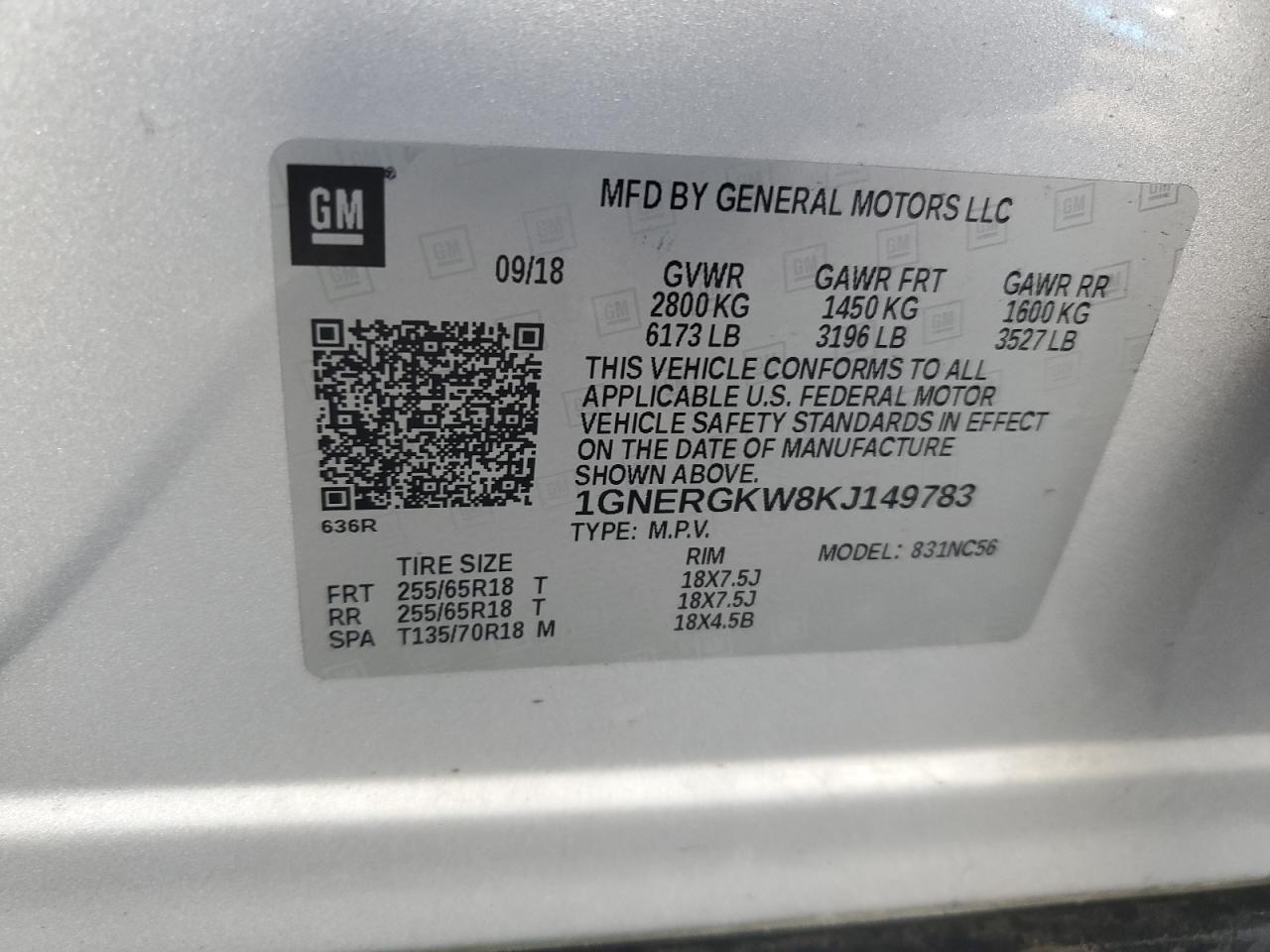 2019 CHEVROLET TRAVERSE