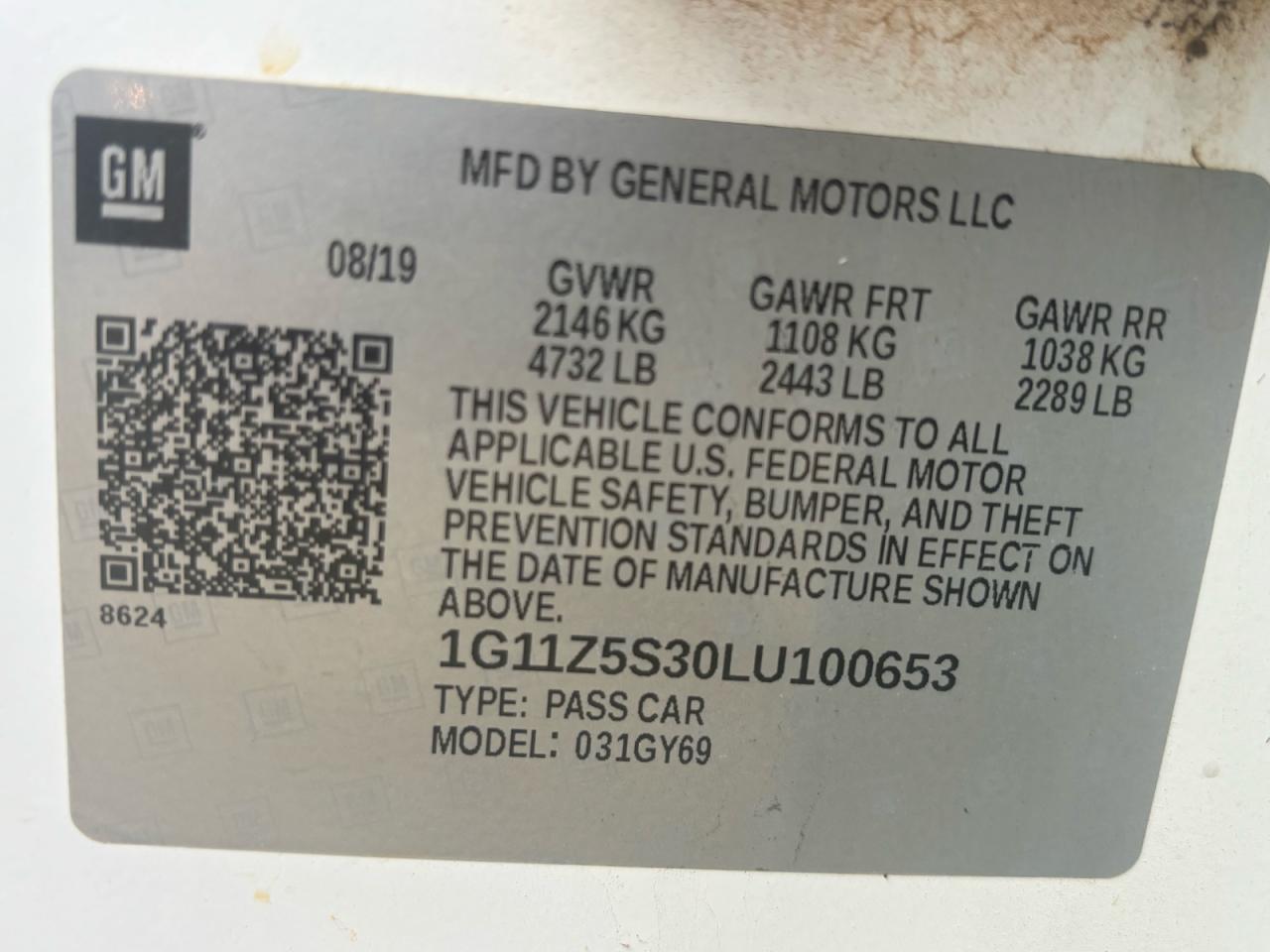 2020 CHEVROLET IMPALA