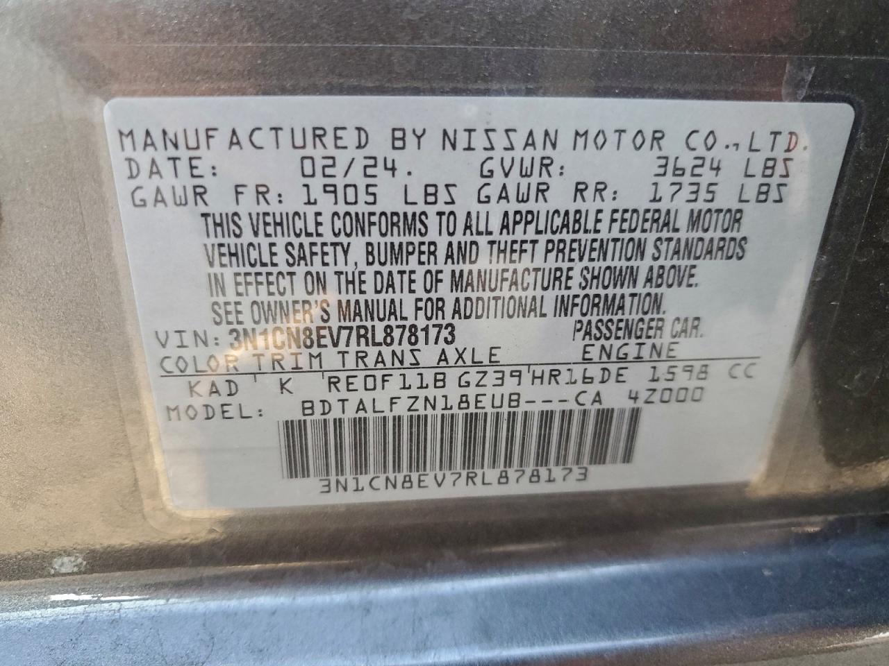 2024 NISSAN VERSA