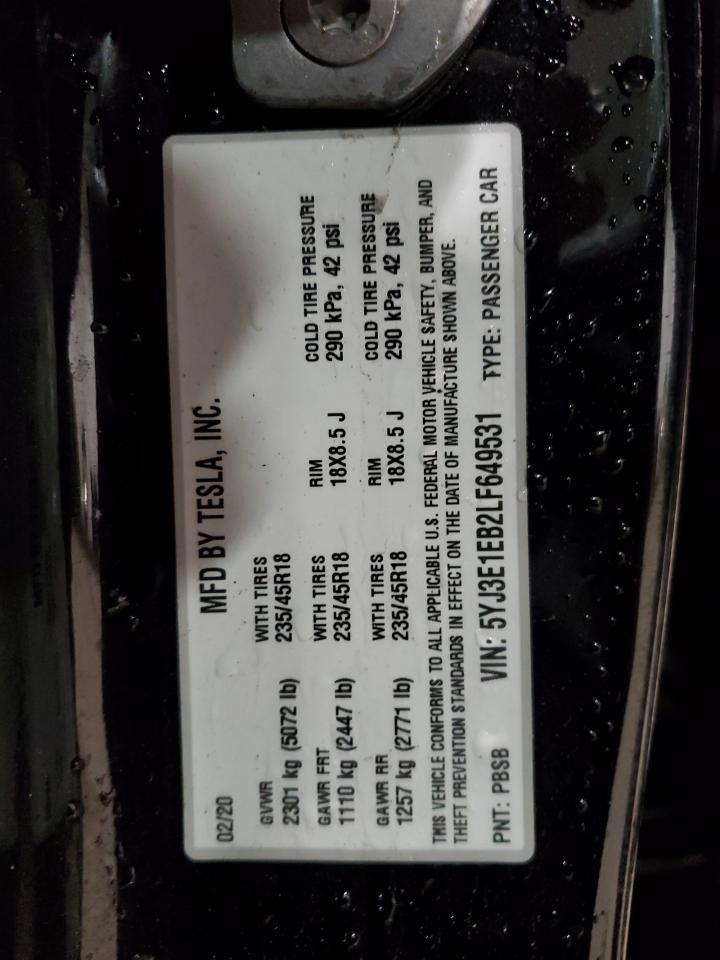 2020 TESLA MODEL 3