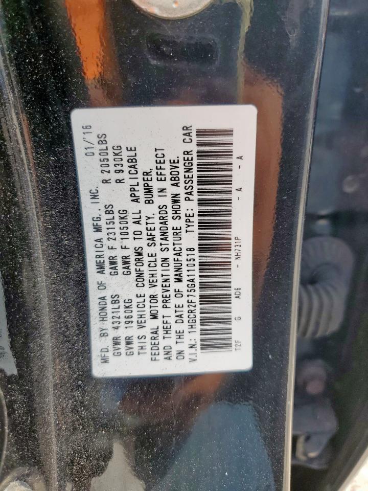 2016 HONDA ACCORD