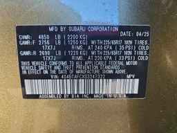 2025 SUBARU Outback