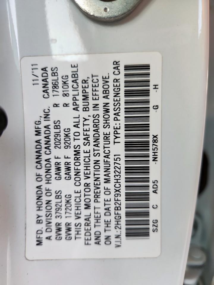 2012 HONDA CIVIC