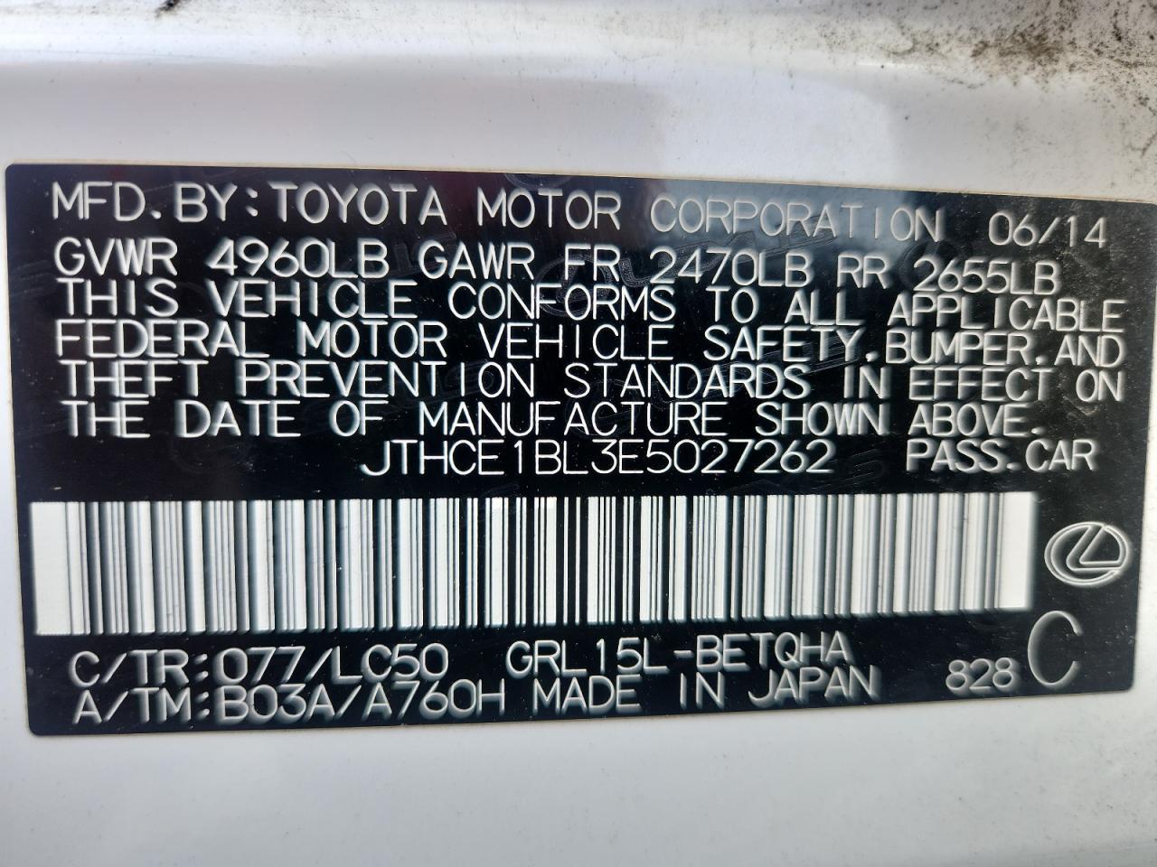 2014 LEXUS GS 350