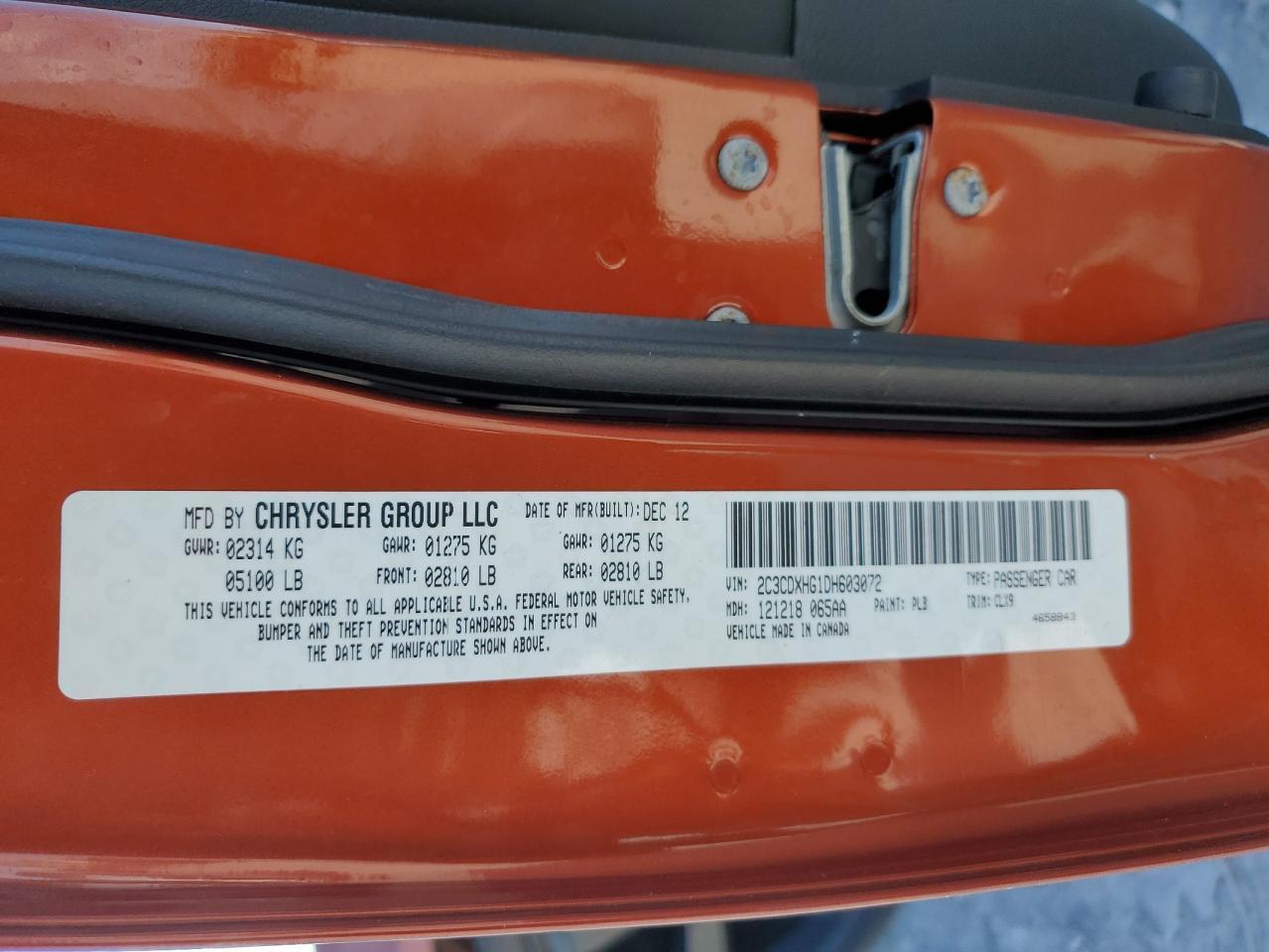 2013 DODGE CHARGER